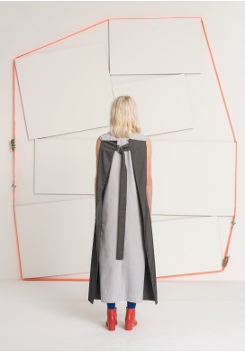 Folded Side Sleeveless Long Dress